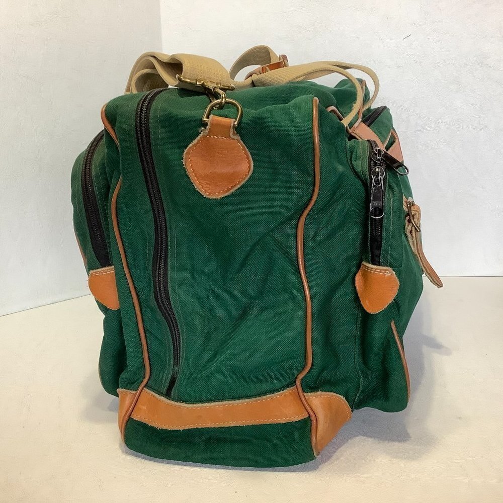 Vintage Wilderness Experience Duffle Bag Green 20" x 12" - Picture 4 of 16